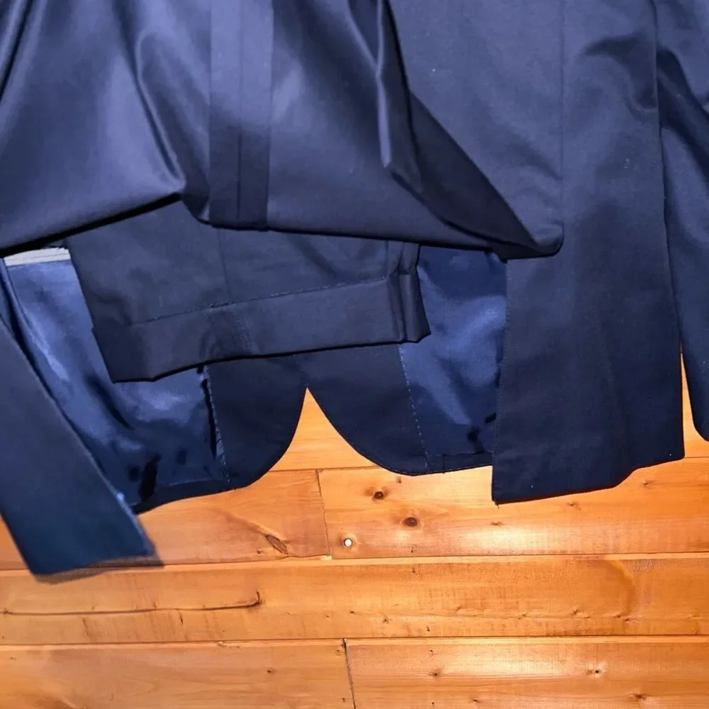 NWOT J Crew Ludlow Suit Mens 42S 38x34 Navy Italian Duca Visconti Cotton Classic